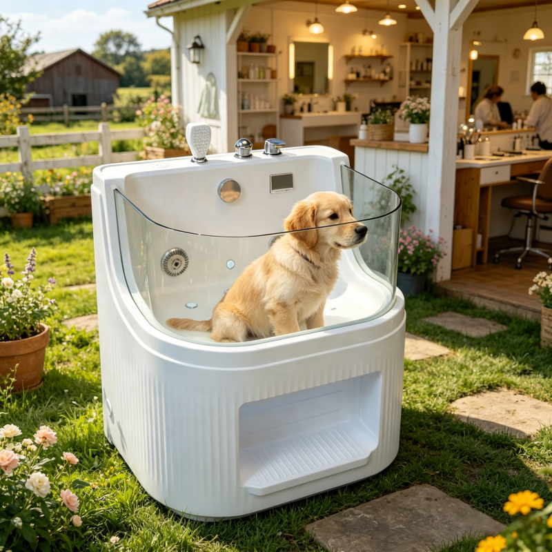 Pet Supplies Wash Station - USMILEPET Acrylic Pet Spa Bathtub Mini