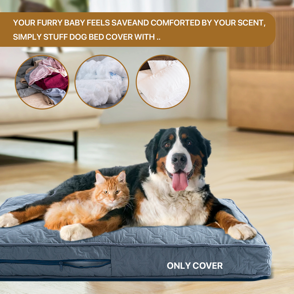 1Pc Orthopedic Dog Beds Cover  - Calming Dog Bed บทวิจารณ์และราคา