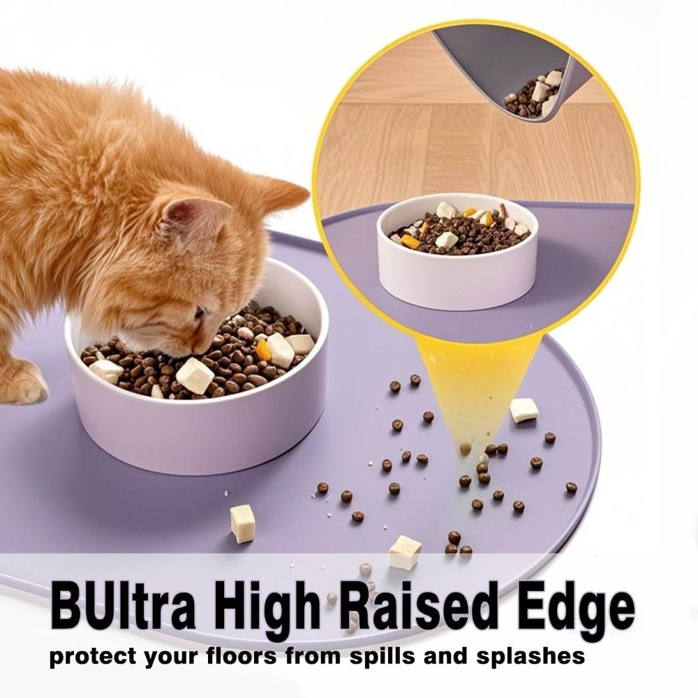 Durable Silicone Pet Food Mat  - Pet Supplies Dog Food บทวิจารณ์และราคา