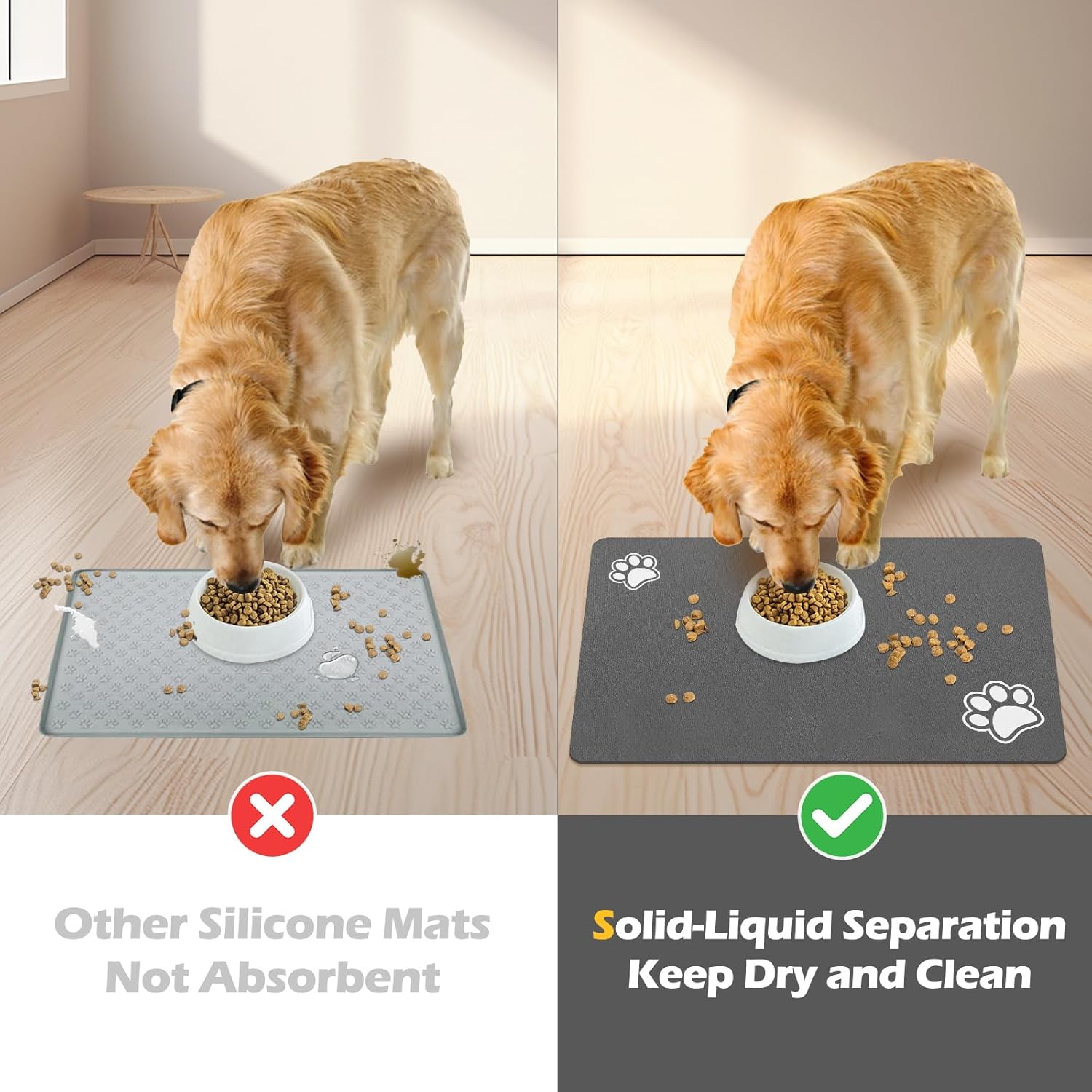 Pet Feeding Mat-Absorbent Dog  - Pet Supplies Dog Food บทวิจารณ์และราคา