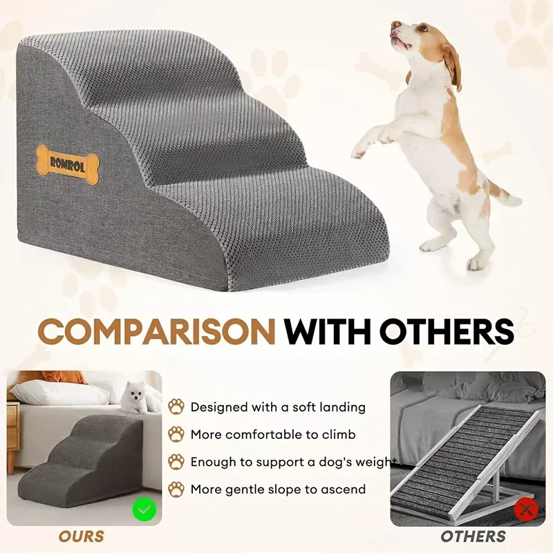 Pet Stairs for Dogs/Cats: High - Calming Dog Bed บทวิจารณ์และราคา