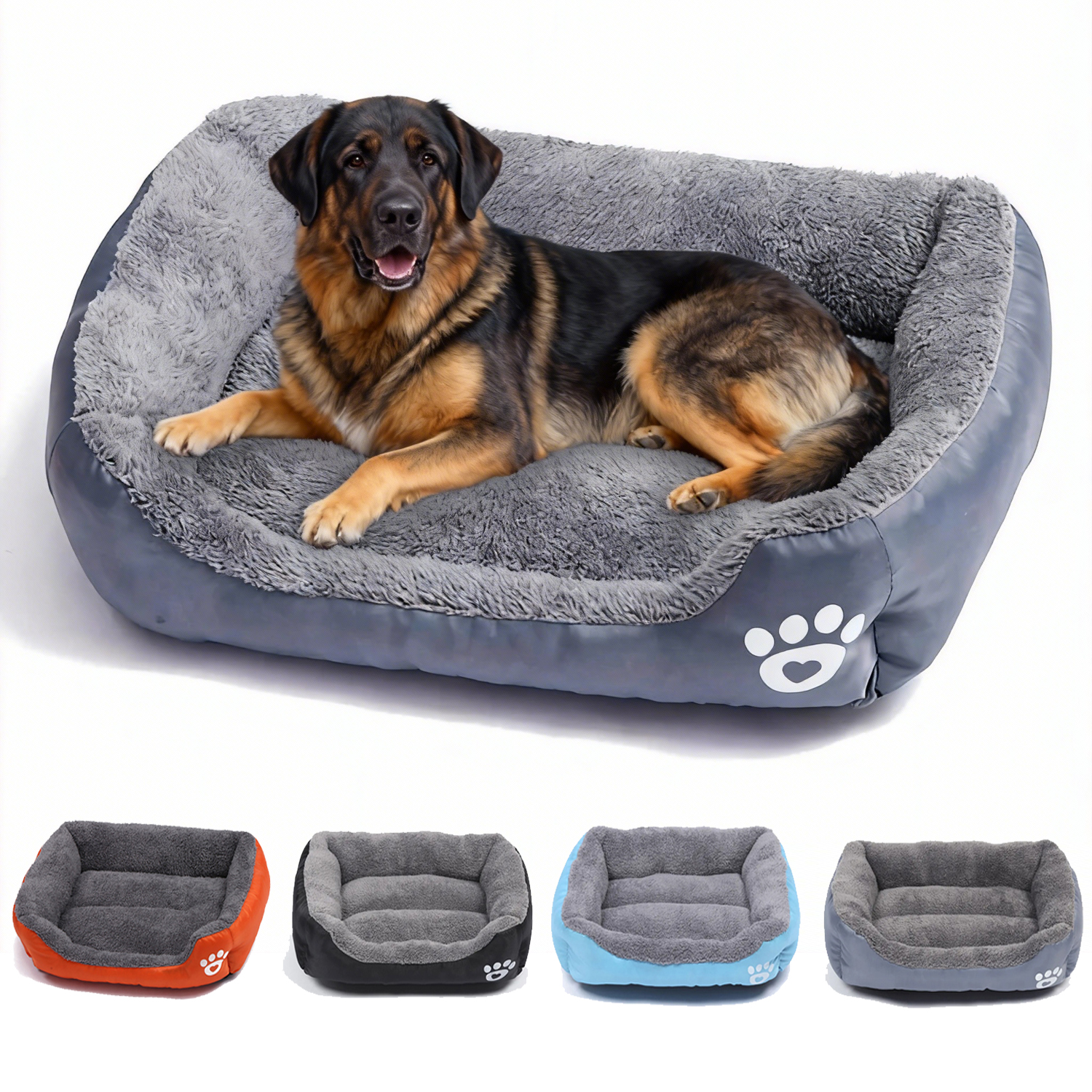 Soft Square Large Dog Sofa Ela - Calming Dog Bed บทวิจารณ์และราคา