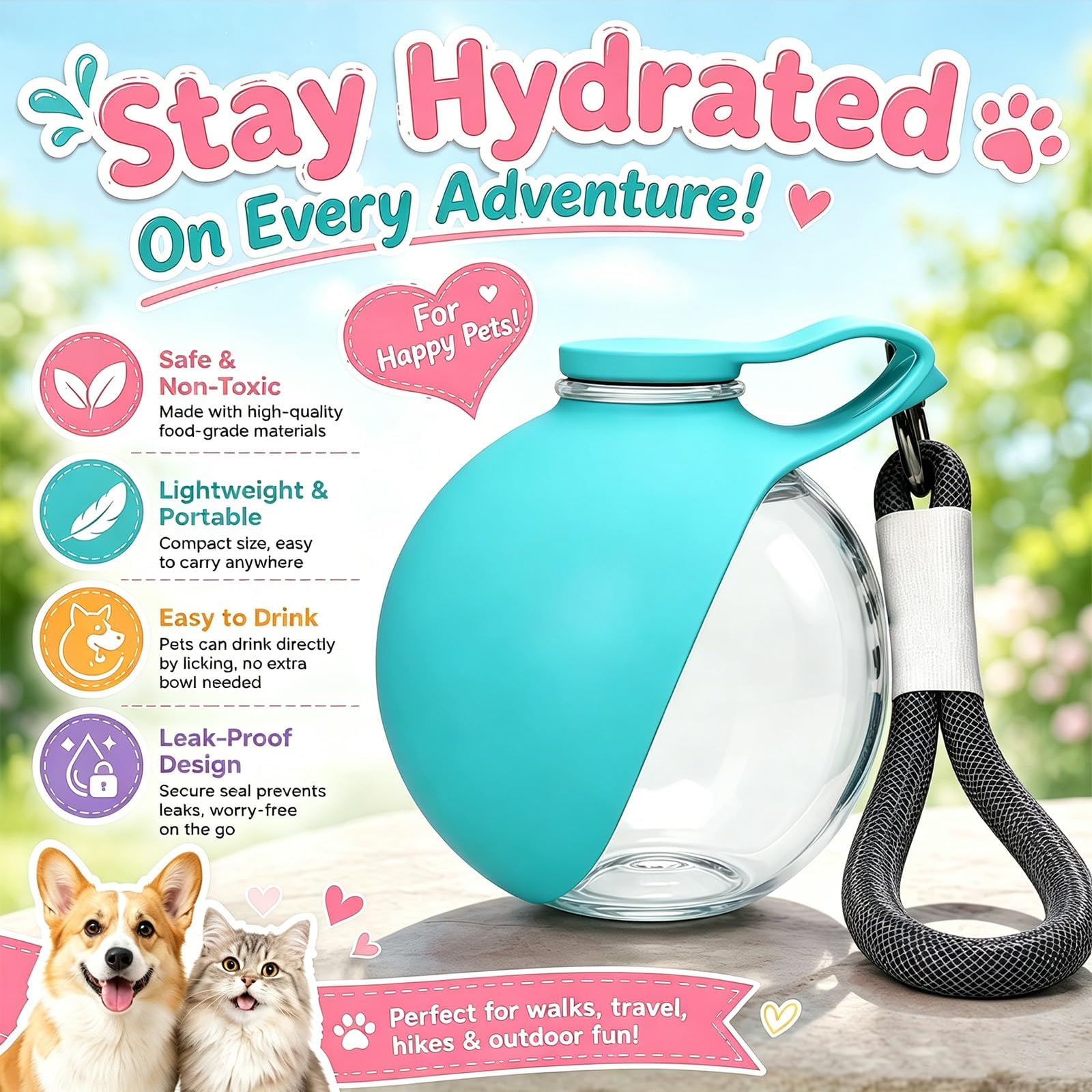 New 2026 2 in 1 Portable Dog W - Pet Supplies Dog Food บทวิจารณ์และราคา