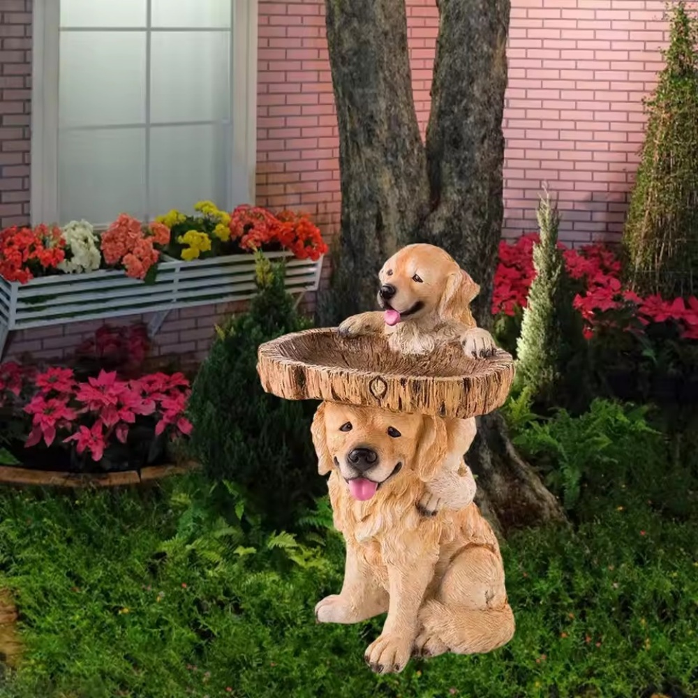 Dog Statue Figurine Feeding St - Pet Supplies Dog Food บทวิจารณ์และราคา