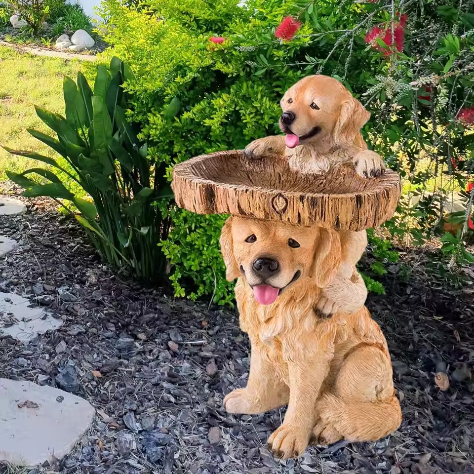 Dog Statue Figurine Feeding St - Pet Supplies Dog Food บทวิจารณ์และราคา