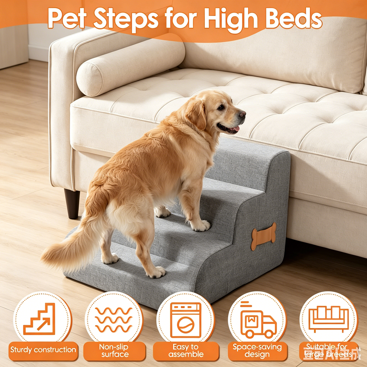 Dog Stairs for Small Dogs 5-St - Calming Dog Bed บทวิจารณ์และราคา